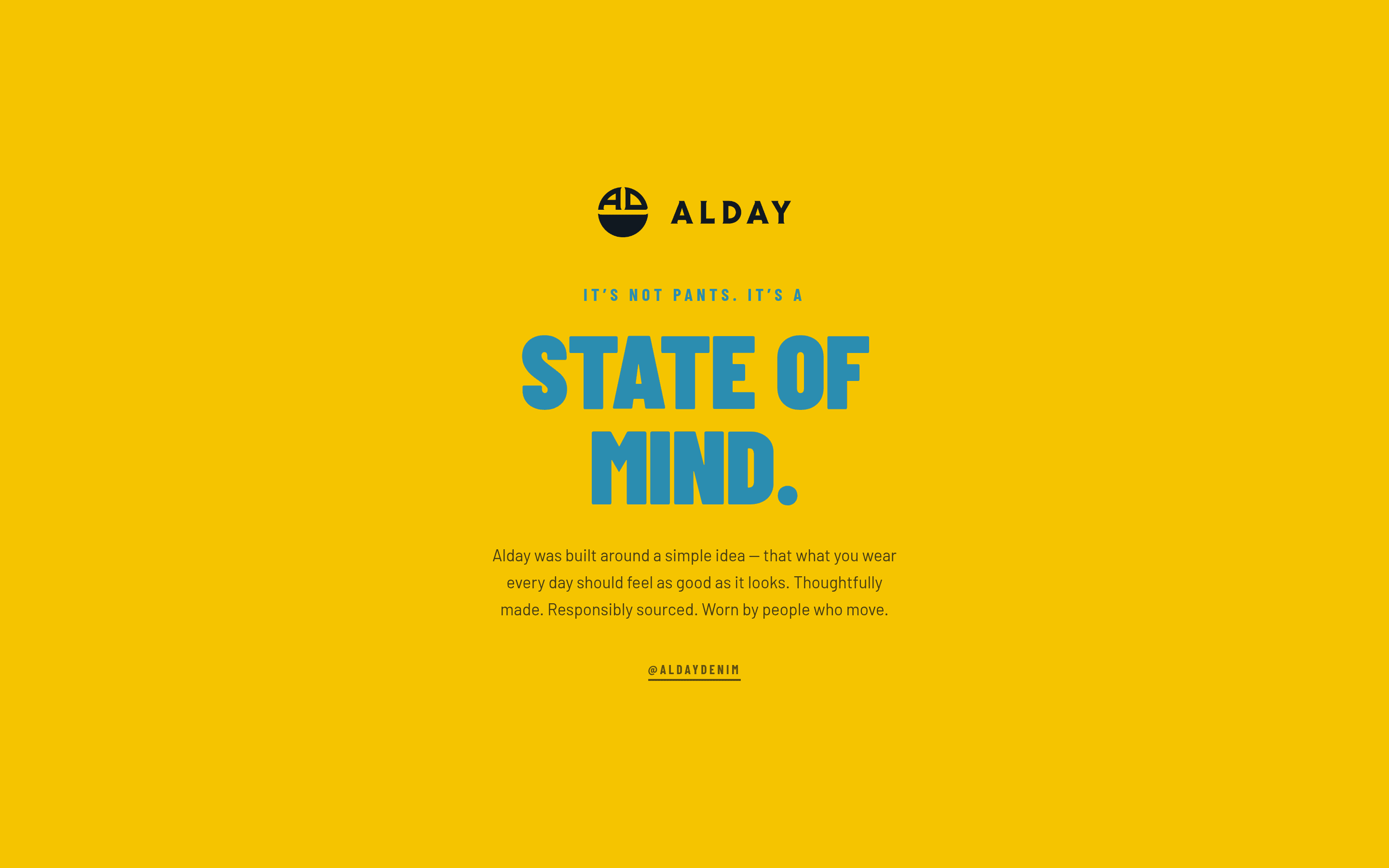 Alday ecommerce landing page screenshot