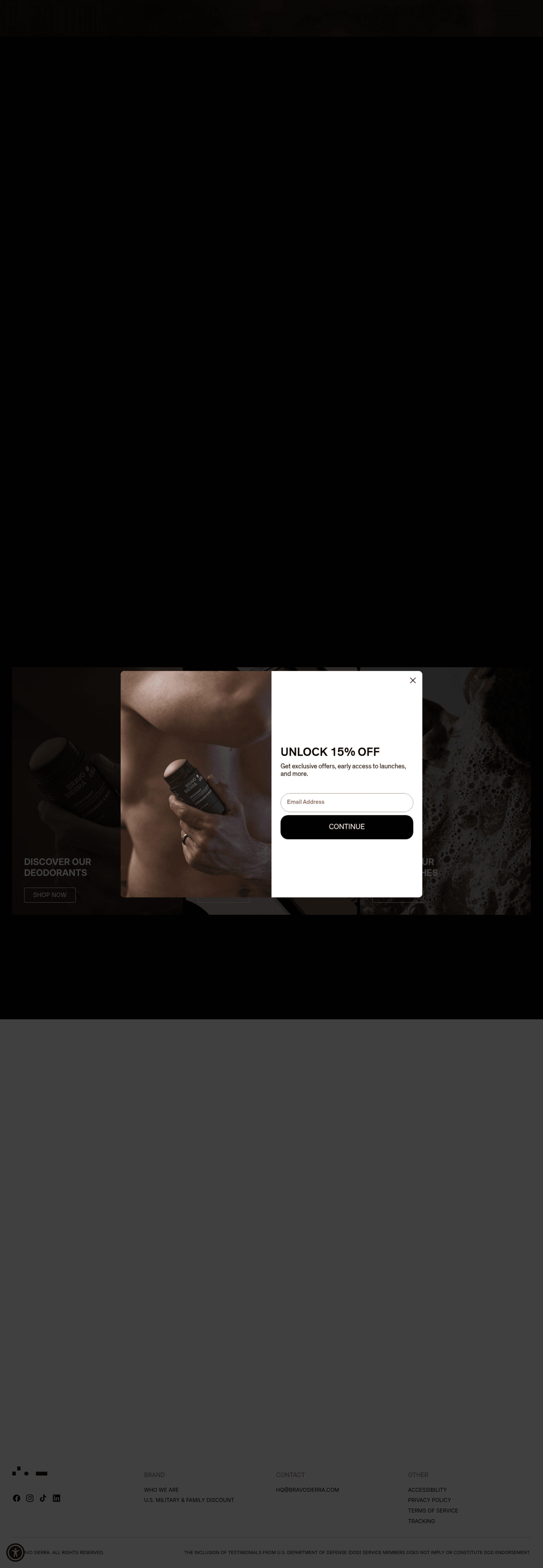 Bravosierra ecommerce landing page screenshot