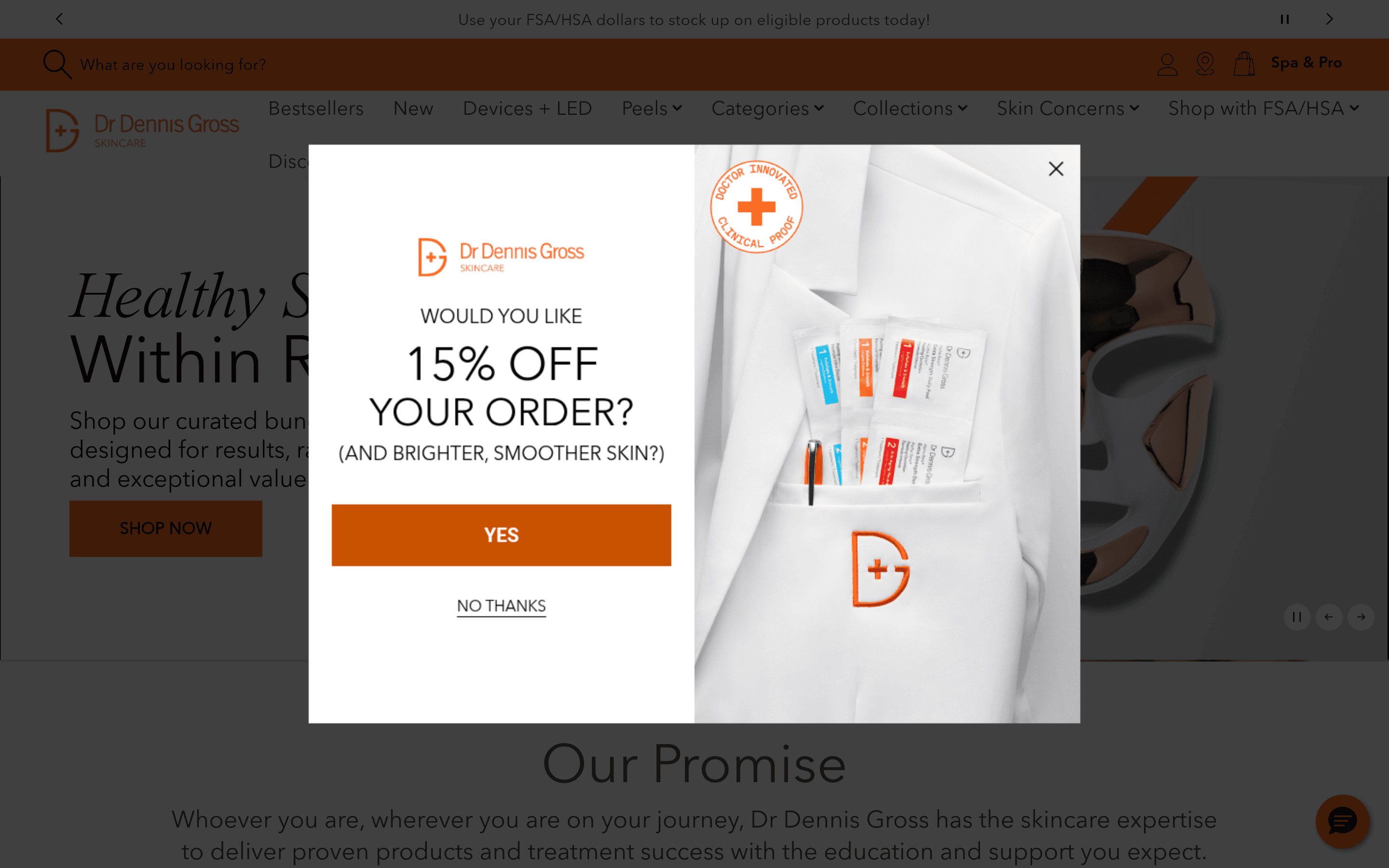 Dr. Dennis Gross ecommerce landing page screenshot