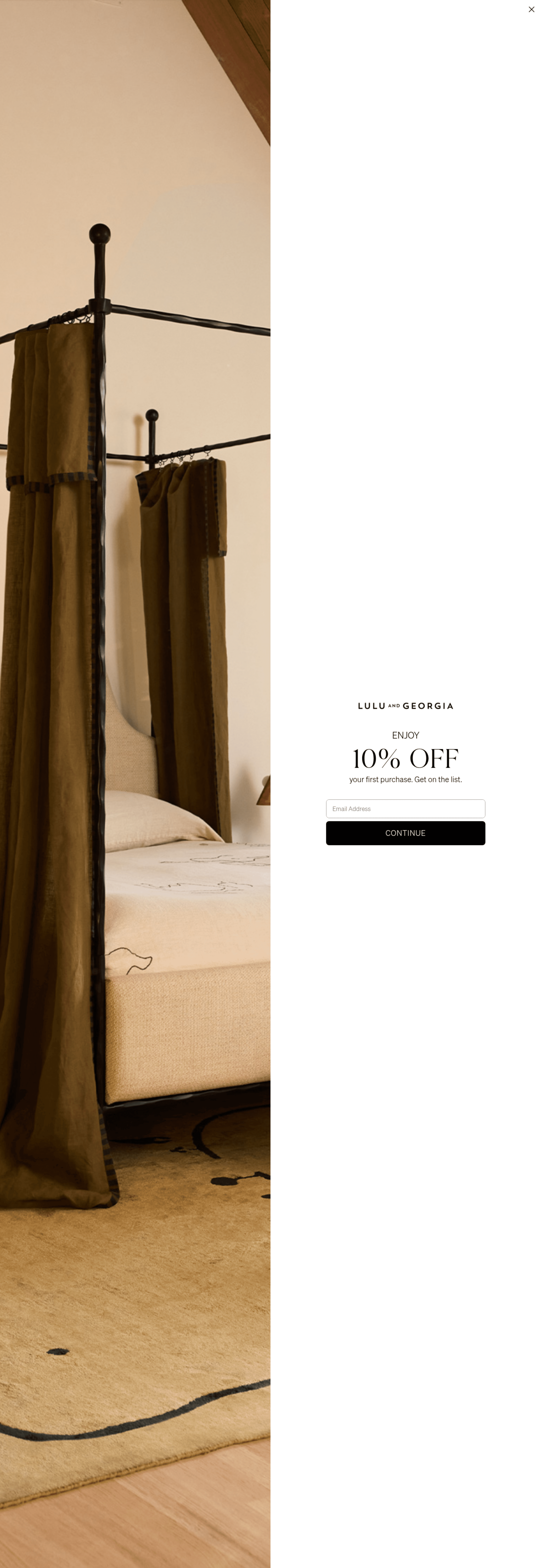 Lulu and Georgia ecommerce landing page screenshot