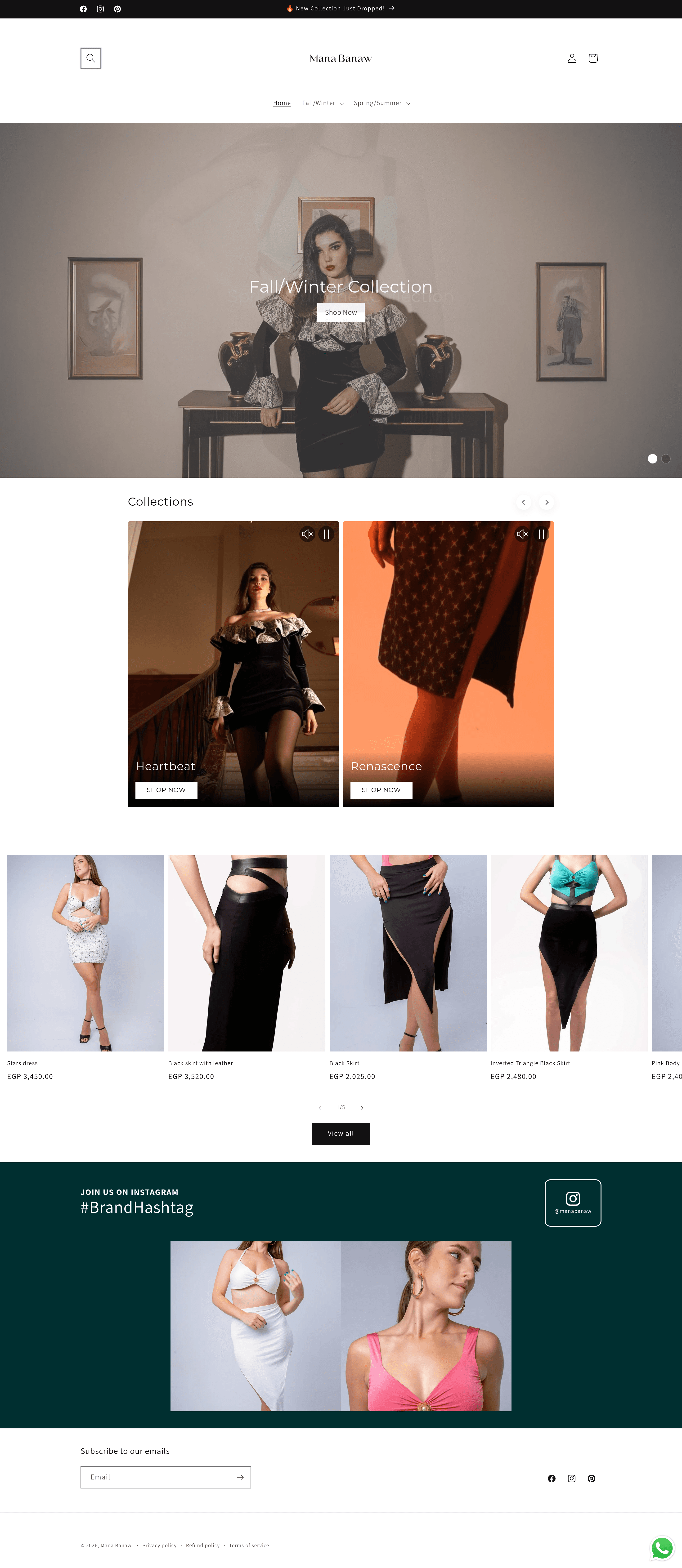 Mana Banaw ecommerce landing page screenshot