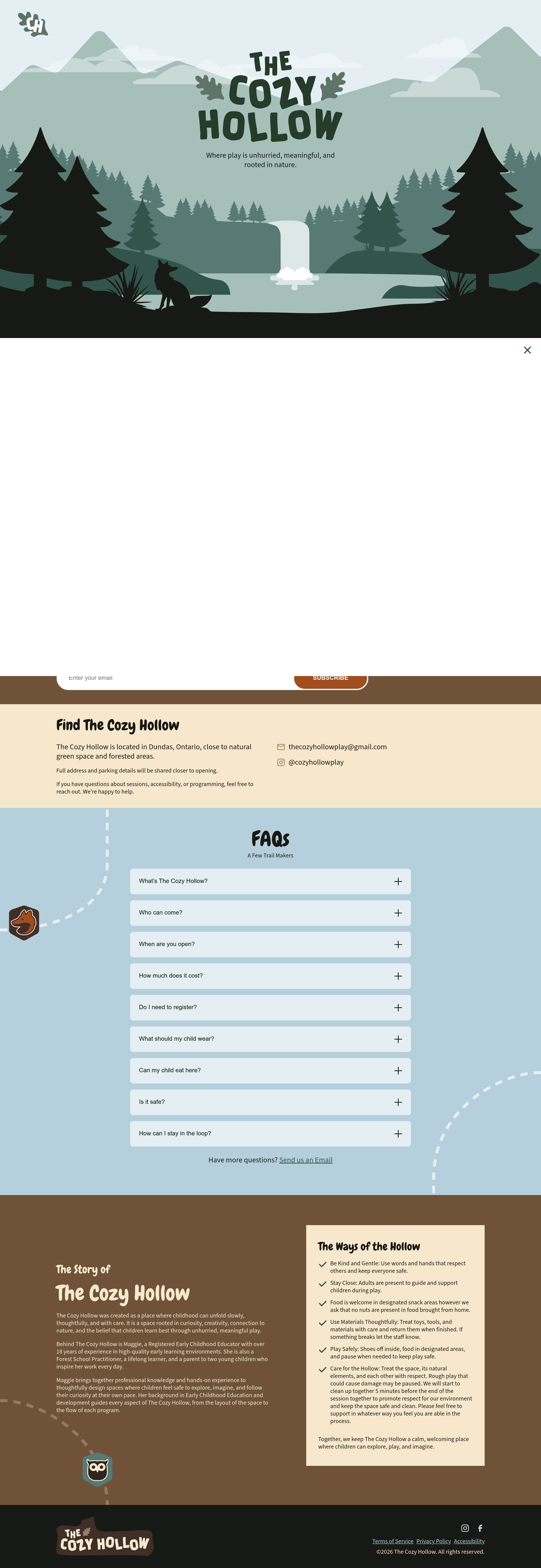 Milliners Yard ecommerce landing page screenshot