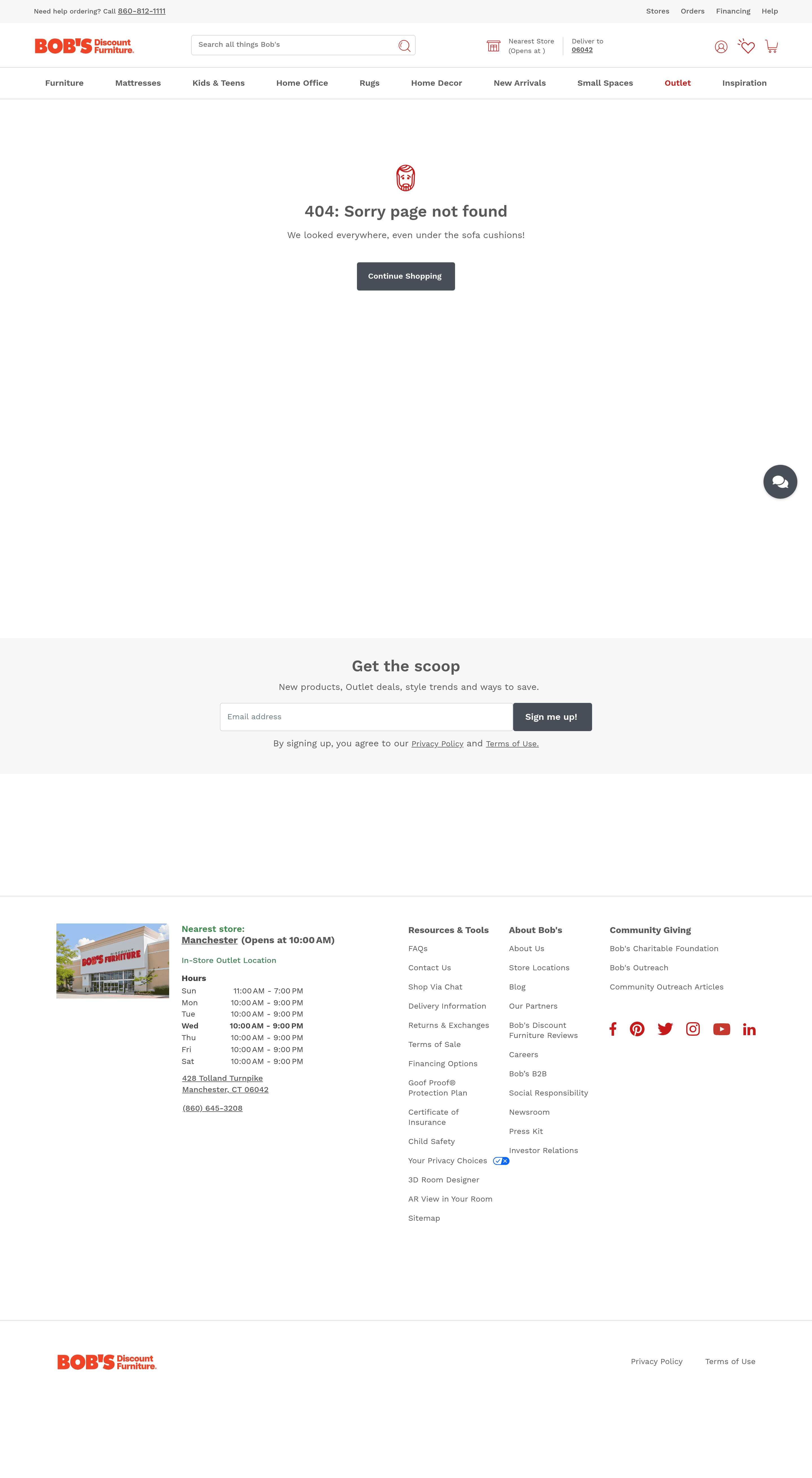 Mybobs ecommerce landing page screenshot