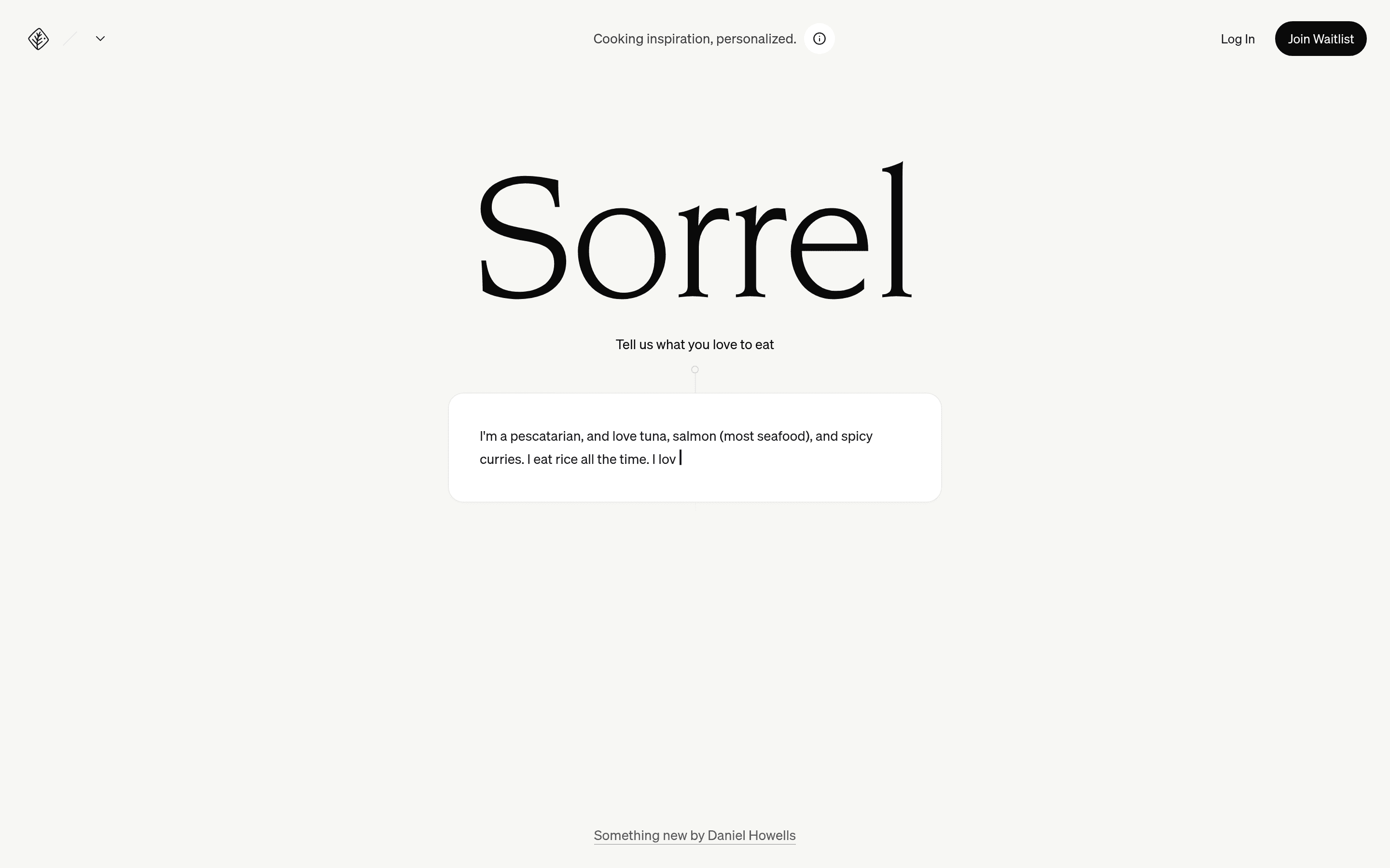 Sorrel ecommerce landing page screenshot