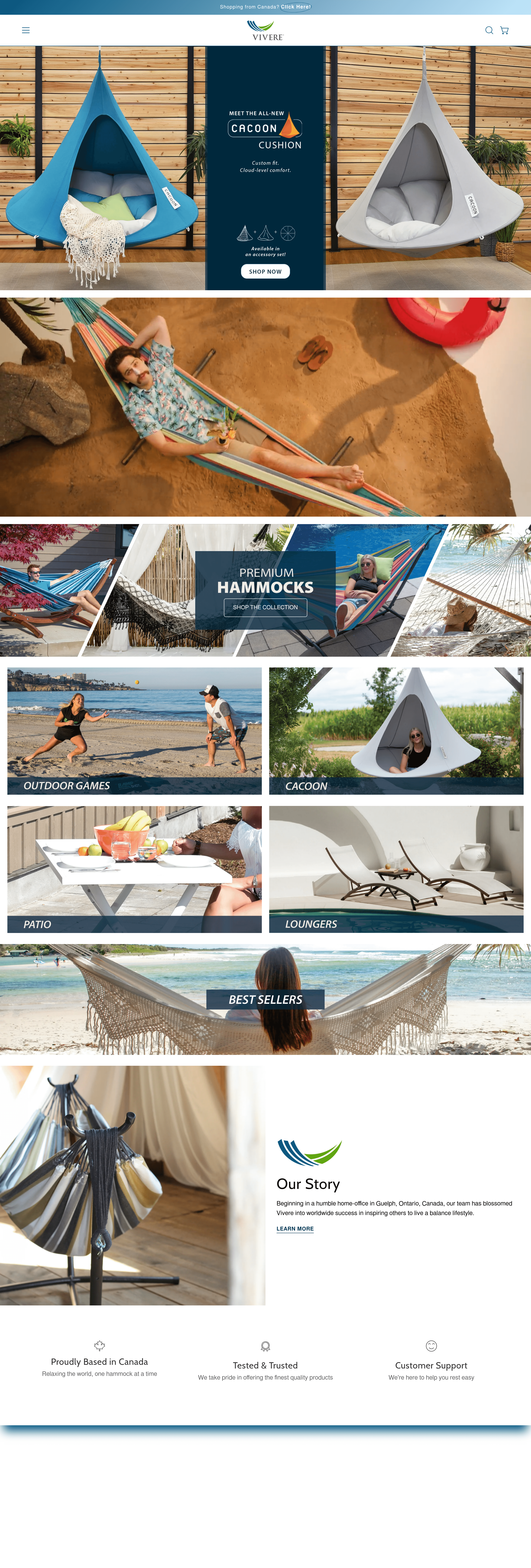 Vivereltd ecommerce landing page screenshot